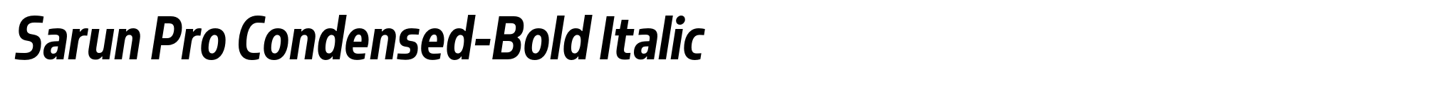 Sarun Pro Condensed-Bold Italic image